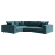 Big Easy Corner Sofa - Large Left Hand - Velvet - Sopping Seagrass - Teal - Light Oak Legs