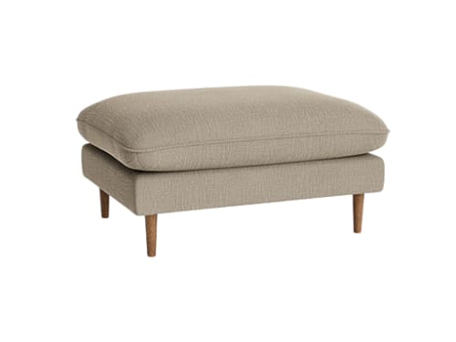 Slow Riser Footstool - Rectangle - Clever Laundered Linen - Rope Ladder