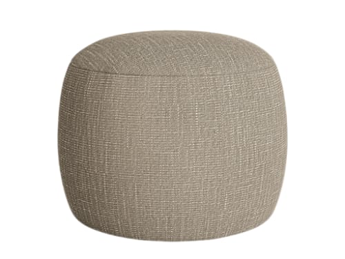 Little Cheese Footstool in Rope Ladder Clever Laundered Linen