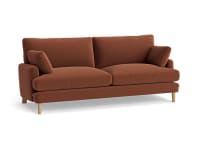 Squisharoo Sofa - Large - Velvet - Chocolate Chops - Light Oak Legs