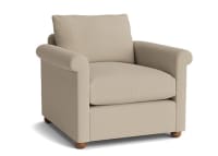 Queenie Armchair - Armchair - Boucle - Egg Box - Beige - Dark Oak Legs