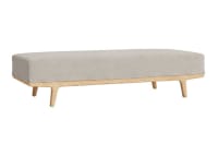 Tip Top Daybed Natural Cotton Linen - Double - Natural Fabric - Whitewashed Oak