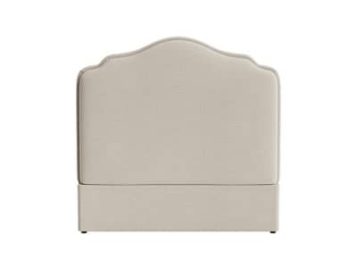 double sugar puff headboard in thatch house fabric
