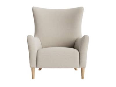 clubbins accent chair in thatch house fabric 1
