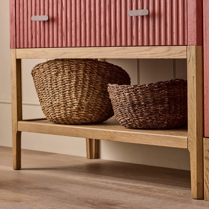 Keeper Big Lad Shelfie Double Act Set in Broken Pot Painted Oak