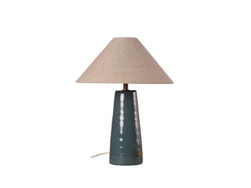 Nester Table Lamp - Small - Sopping Seagrass - Teal