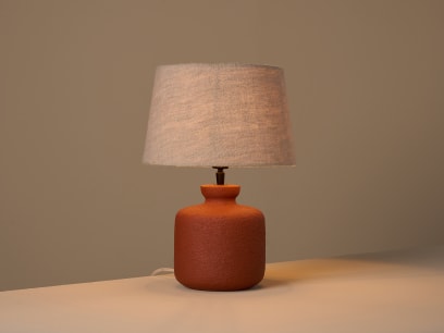 Dappler Ceramic Table Lamp Small Cinnamon Sticks Orange On HR