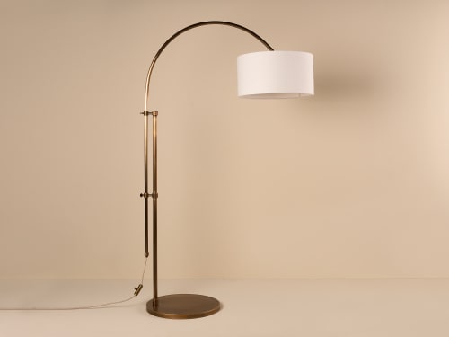Idler XL Floor Lamp - Standard - Antique Brass