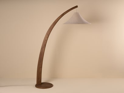 Carver Floor Lamp Dark Oak Off