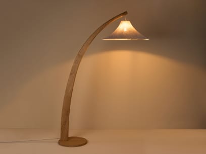 Carver Floor Lamp Light Oak On