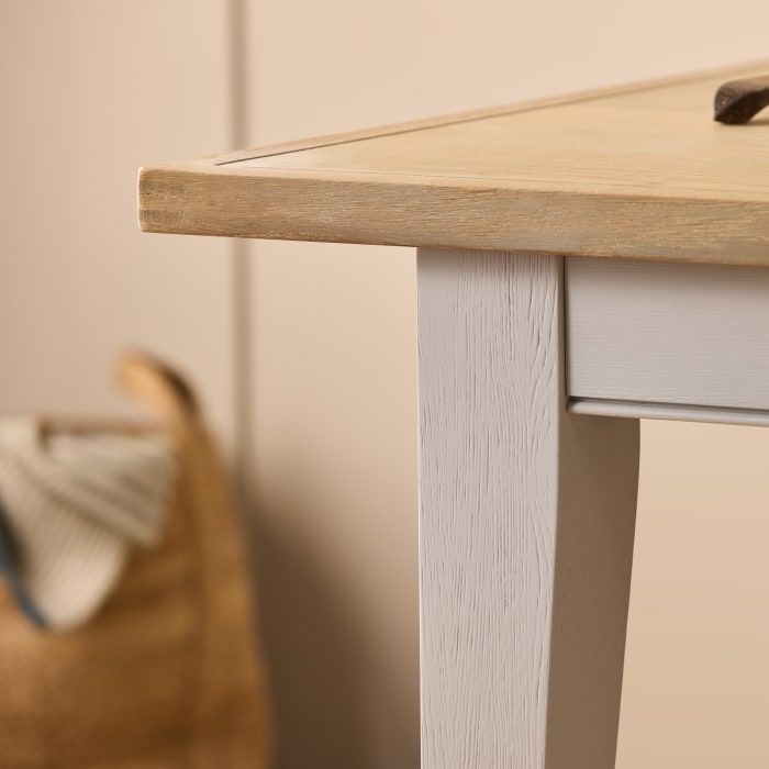 Bread Kitchen Table in Egg Box & Whitewashed Oak