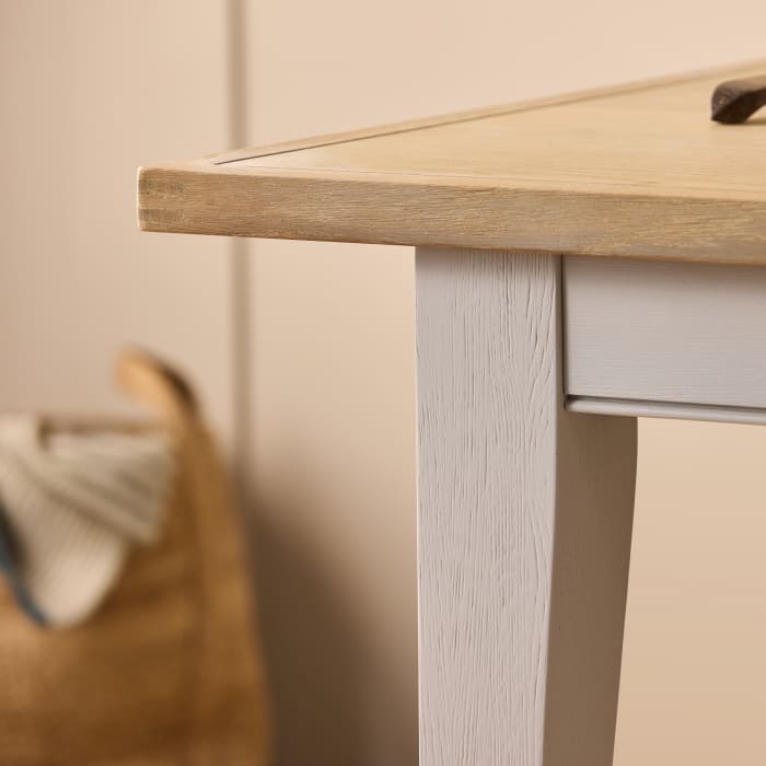 Bread Kitchen Table in Egg Box & Whitewashed Oak
