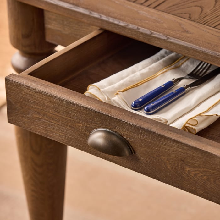 Baker Square kitchen Table in Dark Oak