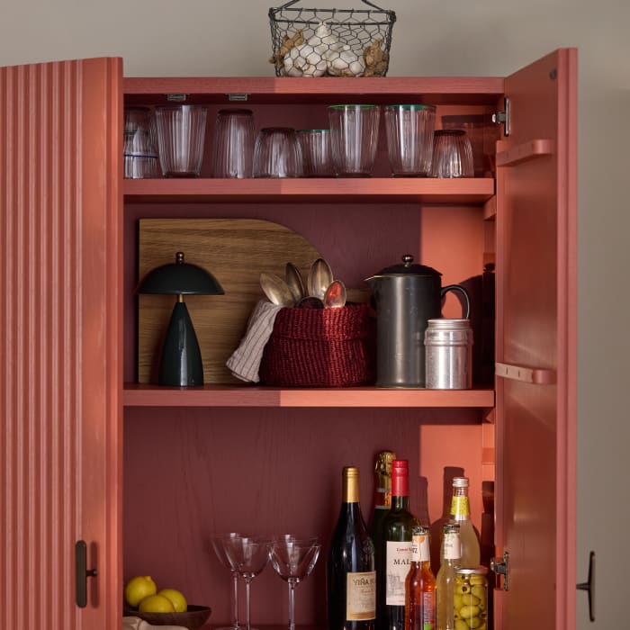 Keeper Legsie Cupboard in Broken Pot Painted Oak