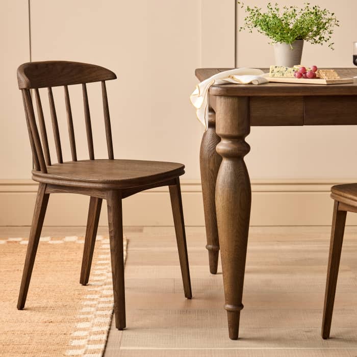 Pair of Drummer Kitchen Chairs in Dark Oak
