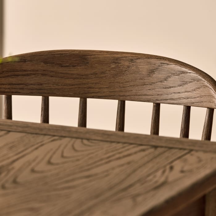 ITEM-000375 PAIR OF DRUMMER KITCHEN CHAIRS DARK OAK DETAIL1