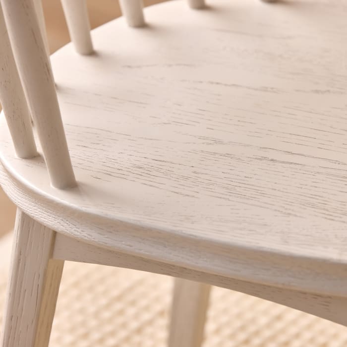 Pair of Drummer Kitchen Chairs in Egg Box Painted Oak