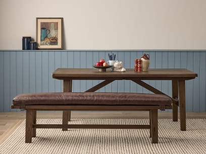 Budge Bench Leather Dark Oak listing HR