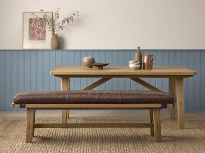 Budge Bench Leather Light Oak listing HR