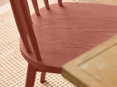 ITEM-000375 PAIR OF DRUMMER KITCHEN CHAIRS BROKEN POT PAINTED OAK DETAIL1