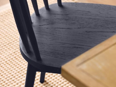 ITEM-000375 PAIR OF DRUMMER KITCHEN CHAIRS MILKY WAY PAINTED OAK DETAIL1