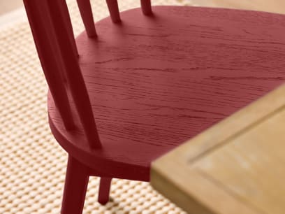 ITEM-000375 PAIR OF DRUMMER KITCHEN CHAIRS TOFFEE APPLE PAINTED OAK DETAIL1