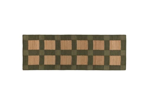 Hatchy Jute Runner - 80x240 - Waxed Jacket - Green