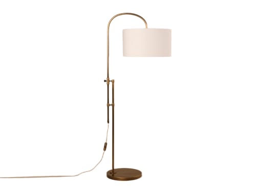 Idler Floor Lamp - Standard - Antique Brass