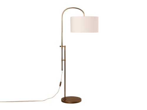 Idler Floor Lamp - Standard - Antique Brass