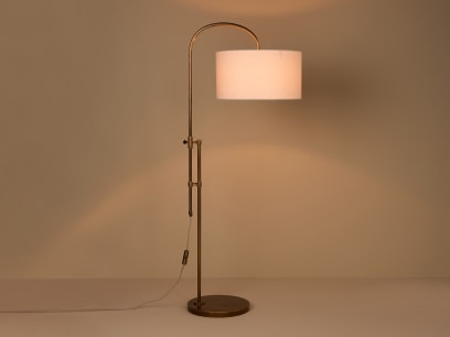 Idler Floor Lamp Antique Brass On 72dpi