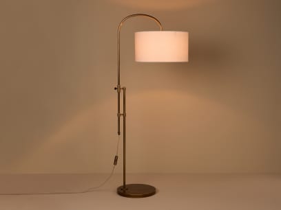 Idler Floor Lamp Antique Brass On 72dpi
