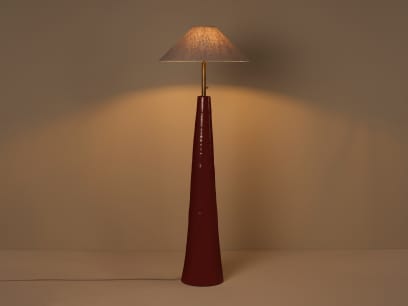 Nester Floor Lamp in Toffee Apple Red