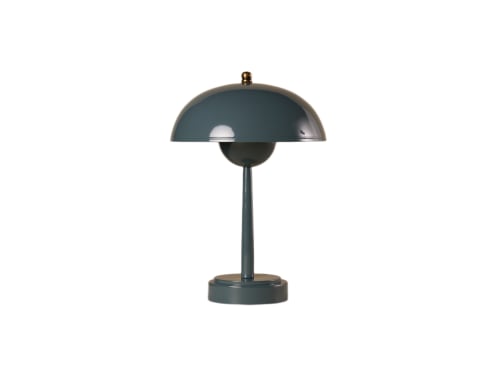 Double Domey No Strings Rechargeable Table Lamp - Small - Sopping Seagrass - Teal