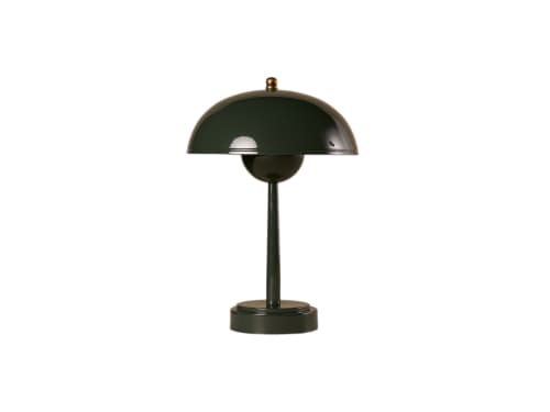 Double Domey No Strings Rechargeable Table Lamp - Small - Grass Clippings - Green