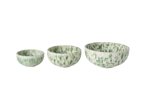 Dipper Set of 3 Bowls - Standard - Grass Clippings Splatter