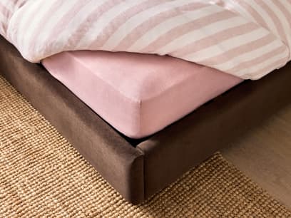 ITEM-001970 Lazy Linen Kingsize Fitted Sheet SOFT PINK Main HR