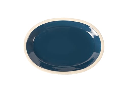 Spreader Platter - Oval - Leaky Pen - Blue