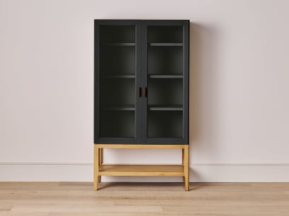 ITEM-002265 KEEPER LEGSIE GLASS CUPBOARD MILKYWAY OAK Main