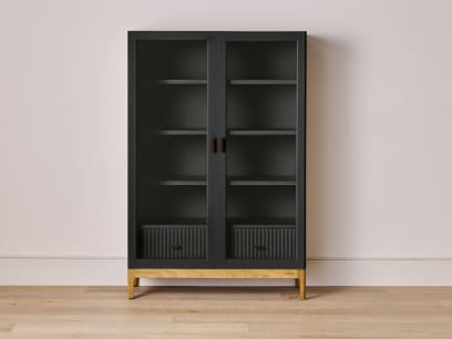 ITEM-002182 KEEPER BIG LAD GLASS CUPBOARD MILKYWAY OAK Main