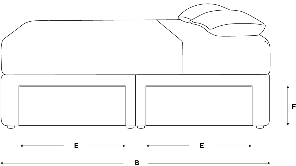 Tight Space Bed Storage Divan Bed Loaf