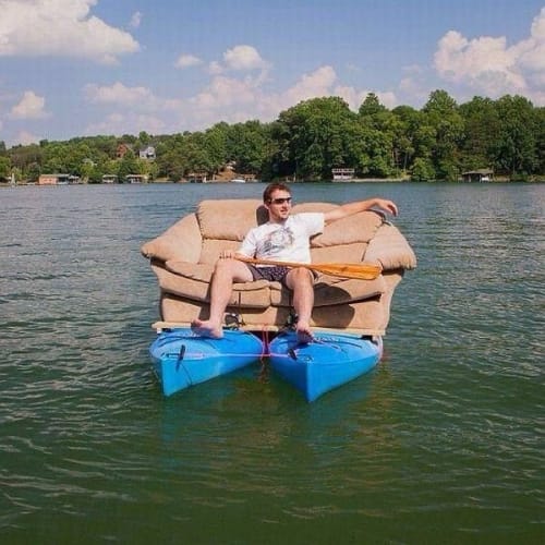 Our couch cruising concept that got vetoed by the Creative Director. Apparently this wasn’t the “lakehouse campaign” they had in mind. 

(You should see the actual campaign though… It’s really good. At least we think so.)

Sofa life, messing about on boats, slow lane, drift mode, feet up, Sunday state of mind, boat life