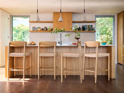 Butter Kitchen Stools in Light Oak