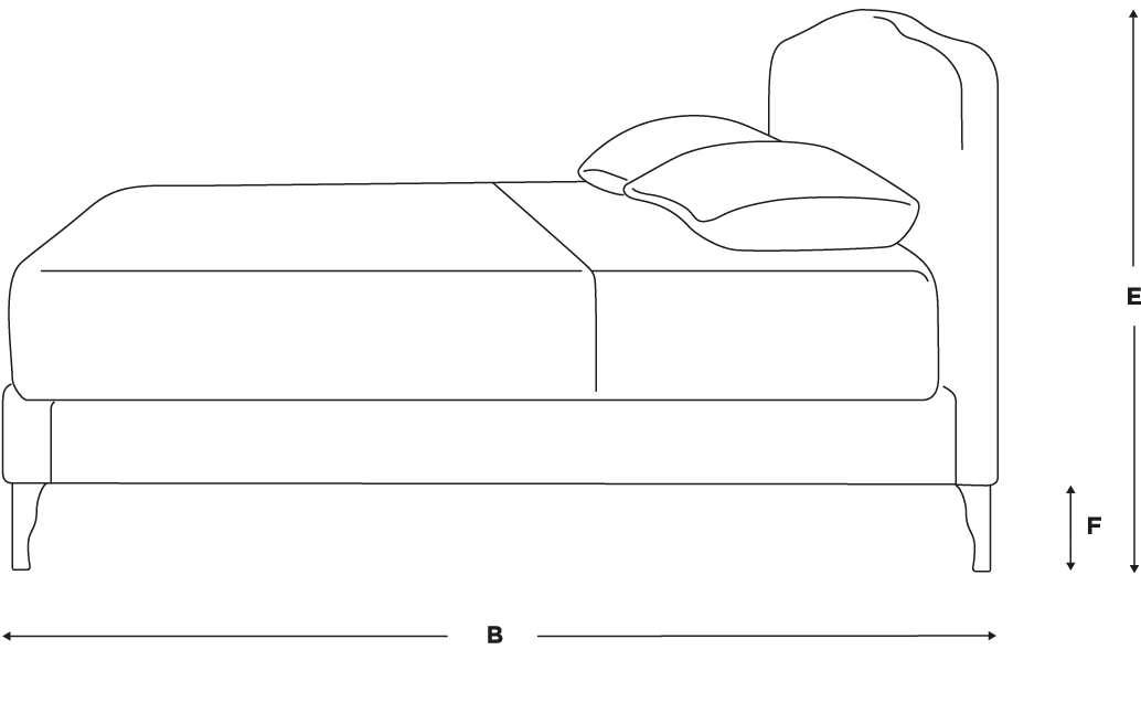 Luna Bed Upholstered Bed Loaf