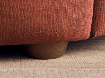 Curvella Sofa in School Satchel Brown Linen