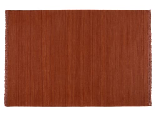 Weavy Wool Rug - 140 x 200 cm - Terracotta