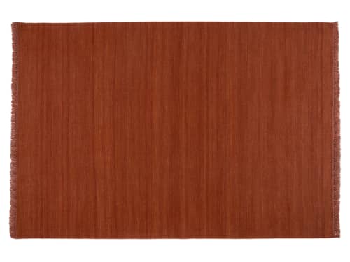Weavy Wool Rug - 140 x 200 cm - Terracotta