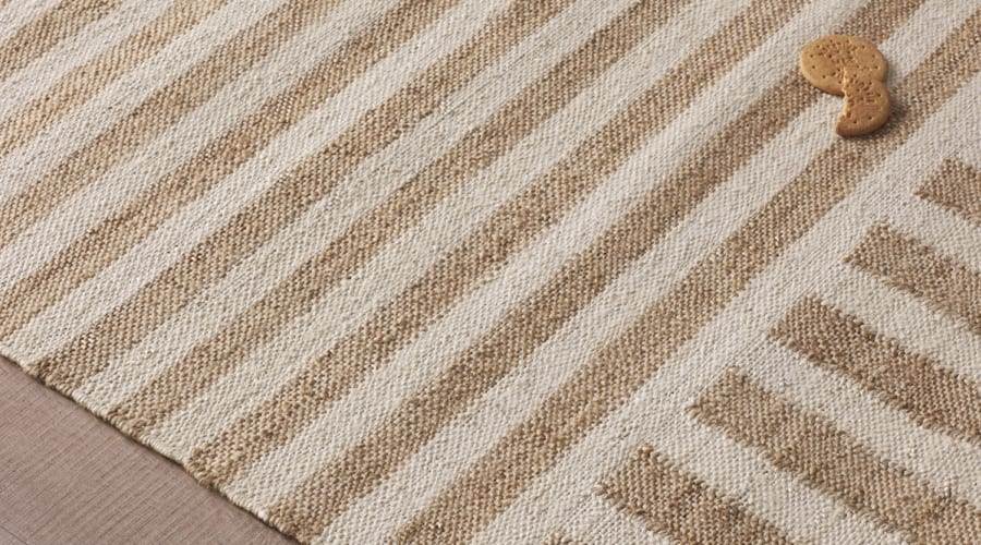 Double Stripey Jute Rug