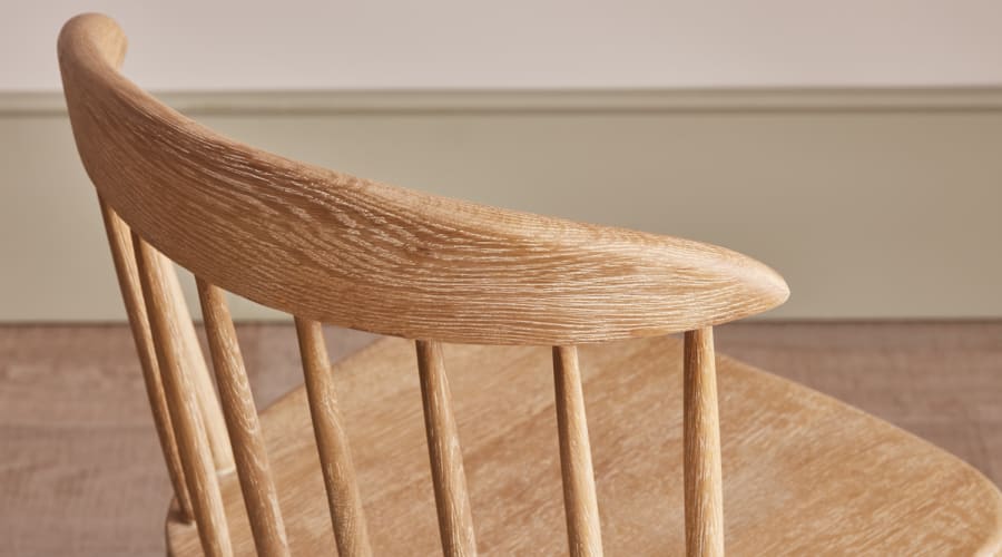 Drummer Kitchen Chairs in Whitewashed Oak