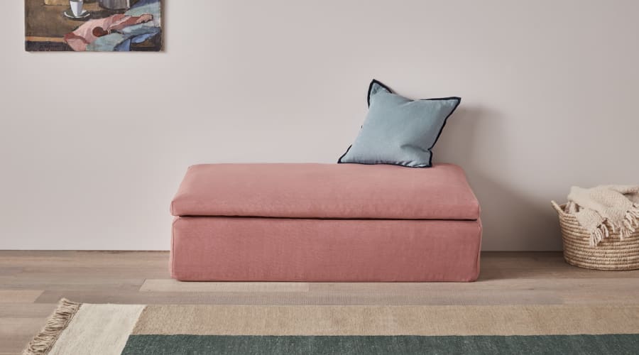 Slumberbox in Jam Sandwich Pink Linen