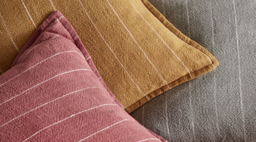 Stripey Stitch Linen Cushion range